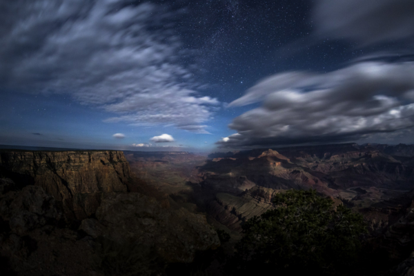 Grand Canyon Night Clouds